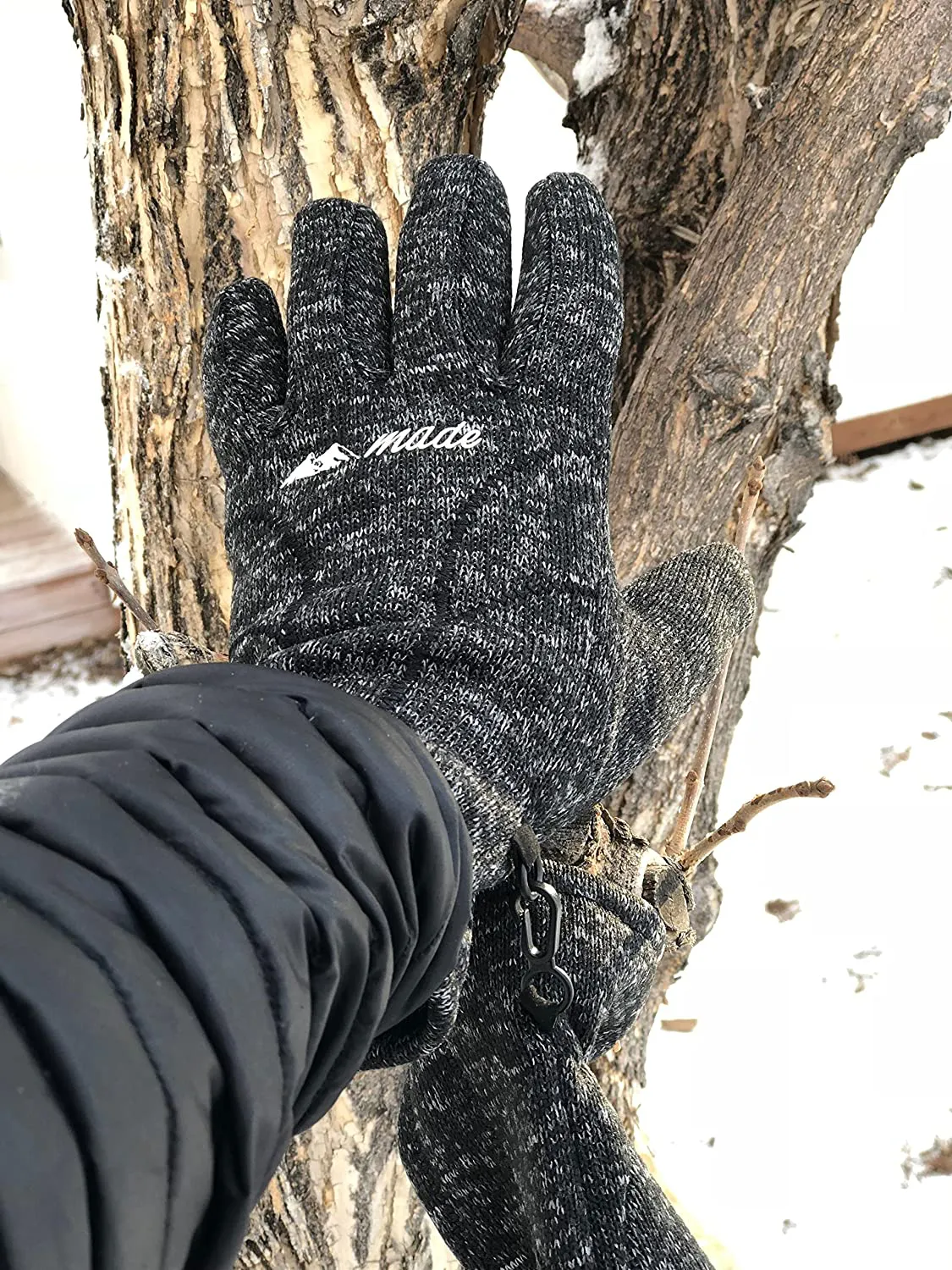 Mountain Made Cold Weather Knit Gloves For Winter Outdoors Men and Women