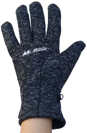 Mountain Made Cold Weather Knit Gloves For Winter Outdoors Men and Women