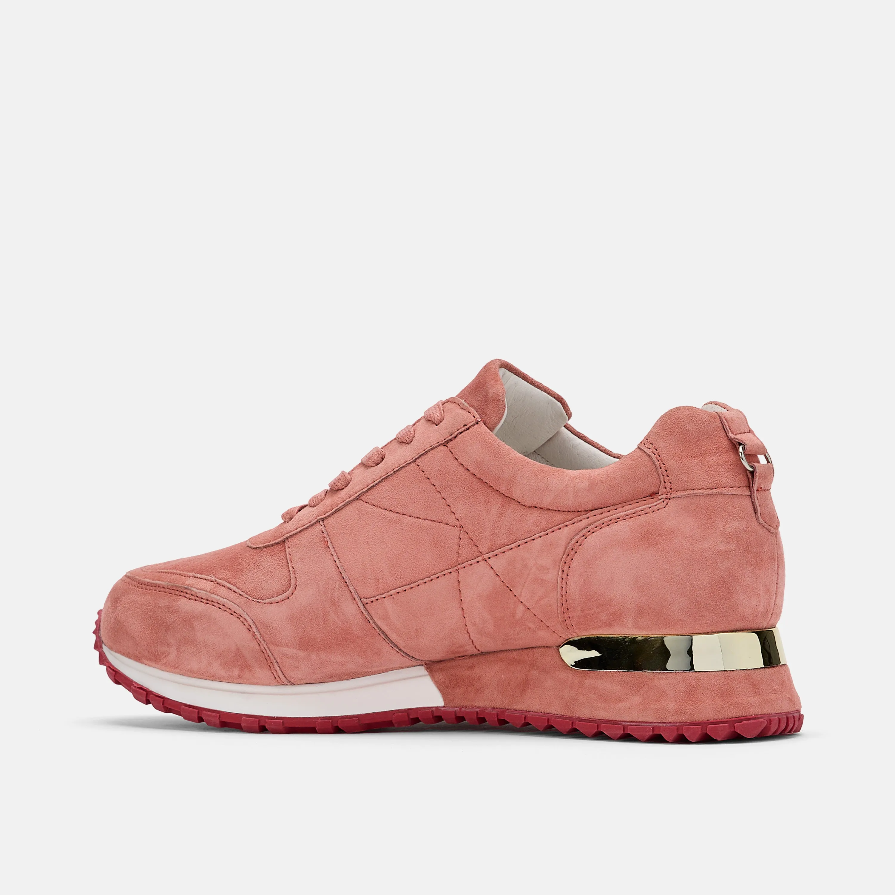 Ms. Ash Coral Pink Suede Trainers