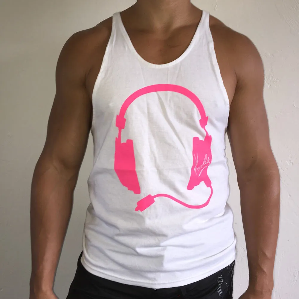 Muscle Tank White / Pink