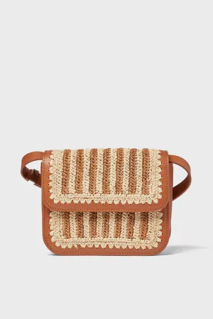 Natural Brown Kenton Crochet Crossbody