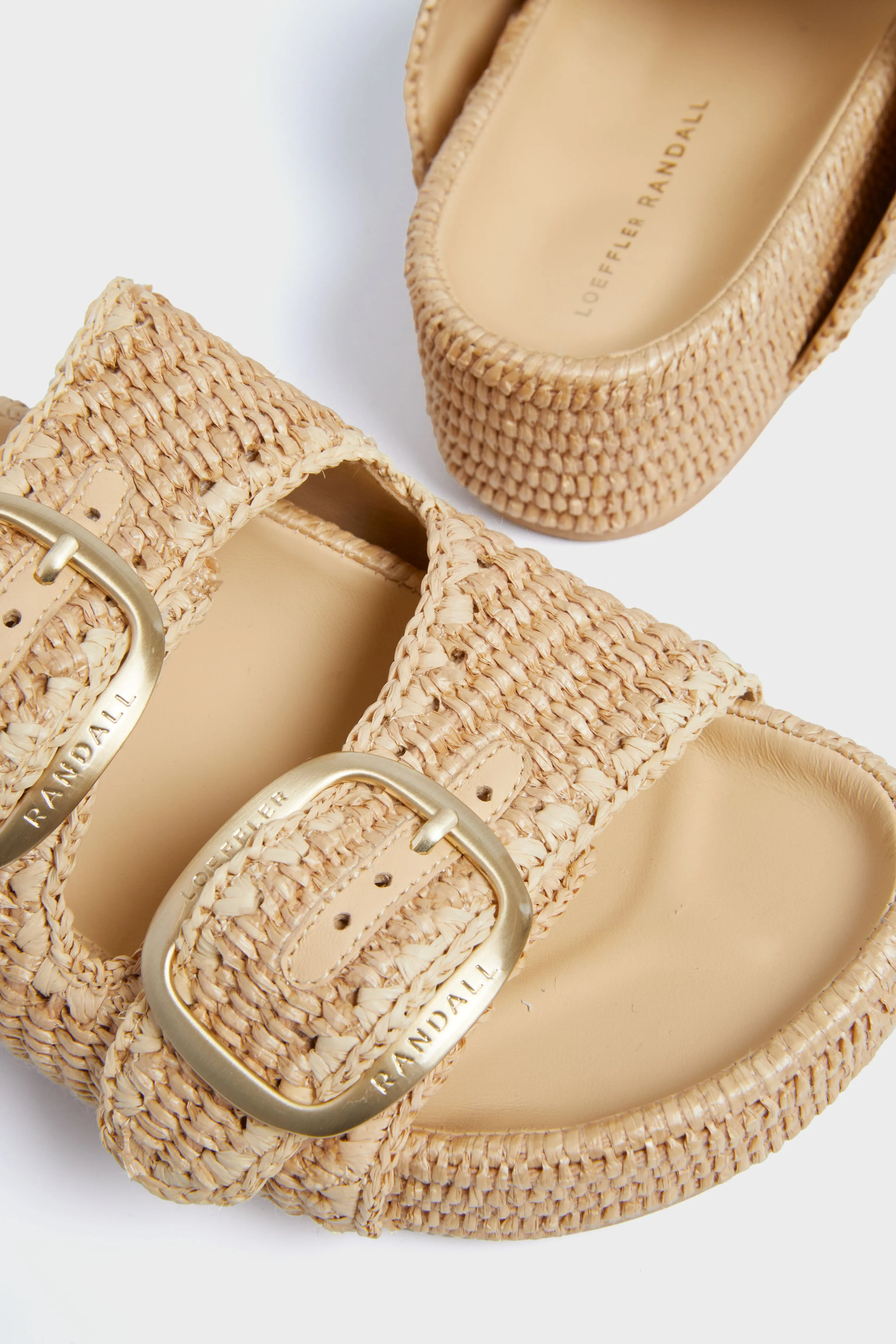 Natural Chunky Woven Raffia Sandals