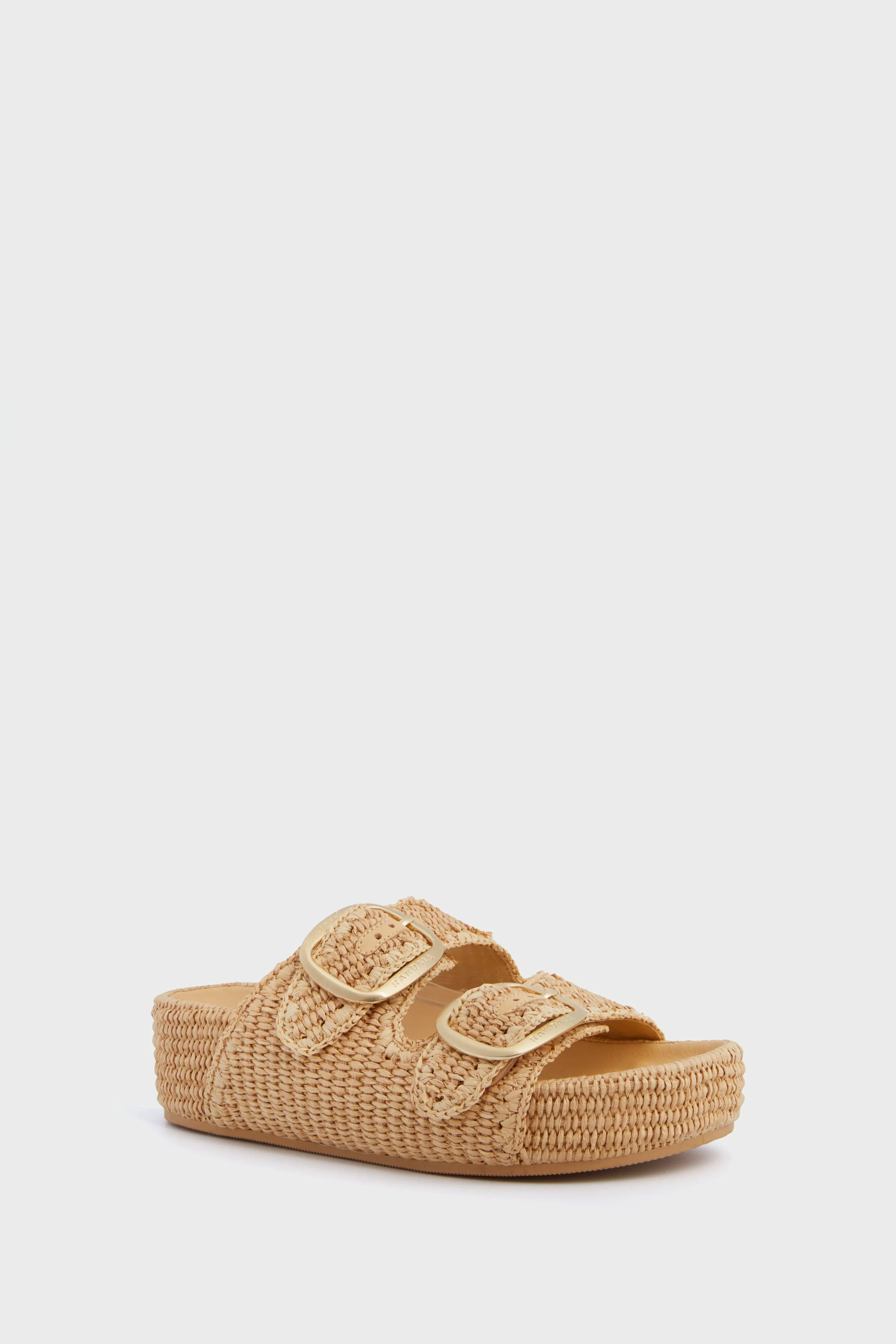 Natural Chunky Woven Raffia Sandals