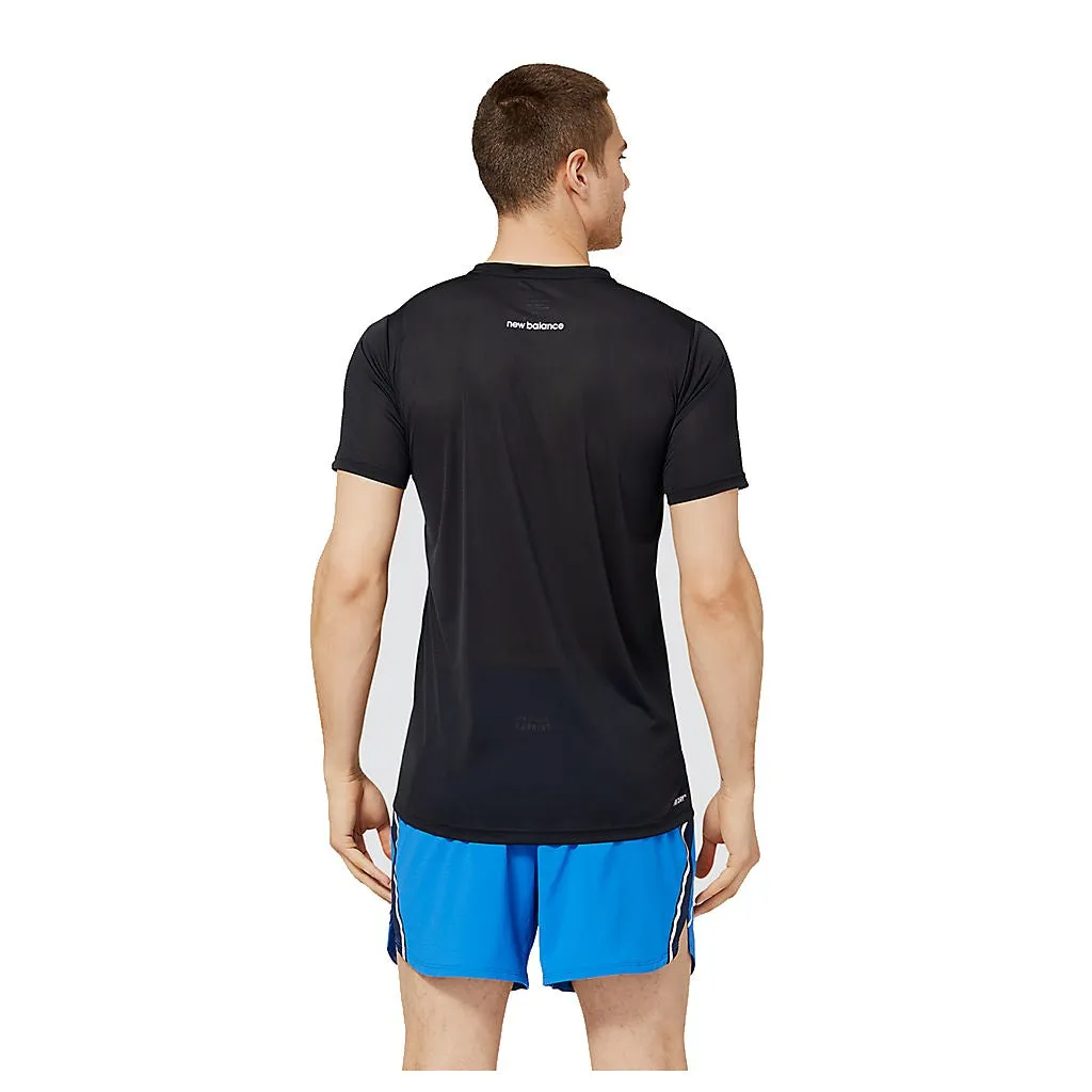 New Balance Accelerate Short Sleeve  (Mens) - Black