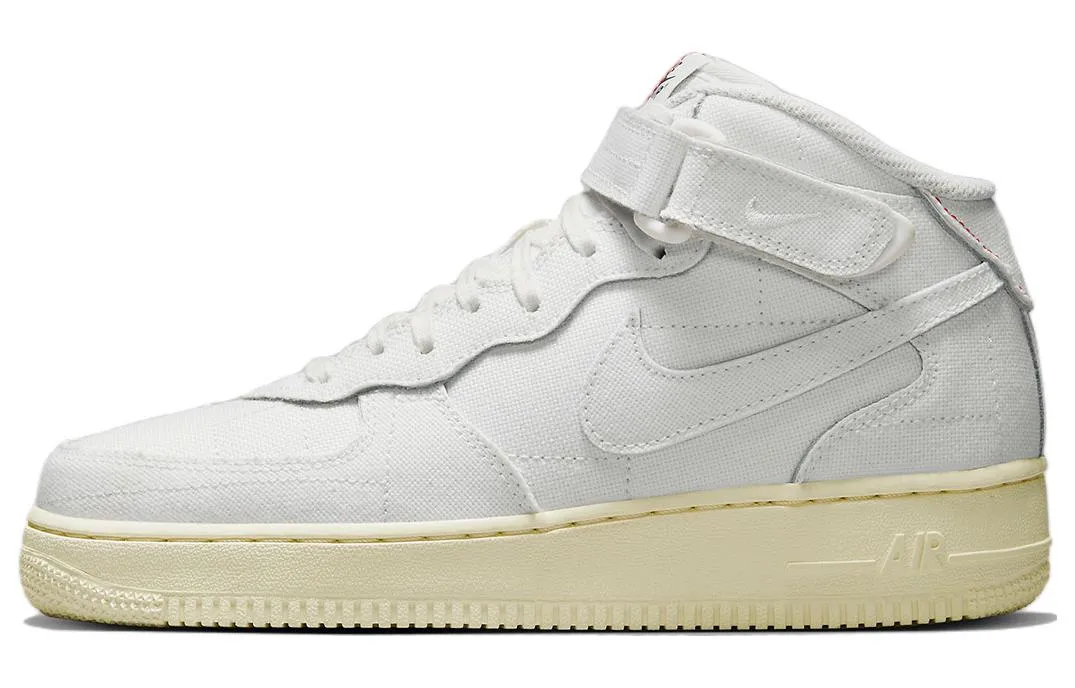 Nike Air Force 1 Mid '07 Summit Trainers In White Canvas