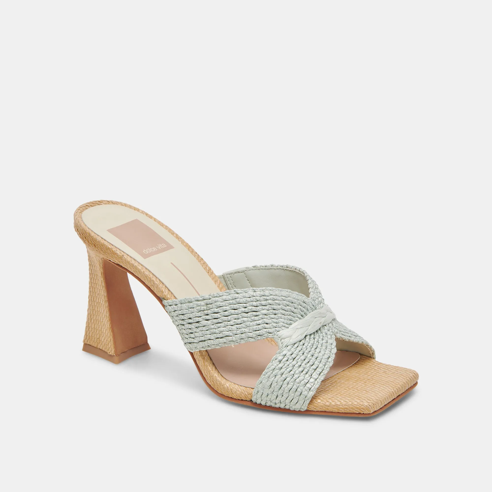 NITRO WIDE HEELS MINT RAFFIA