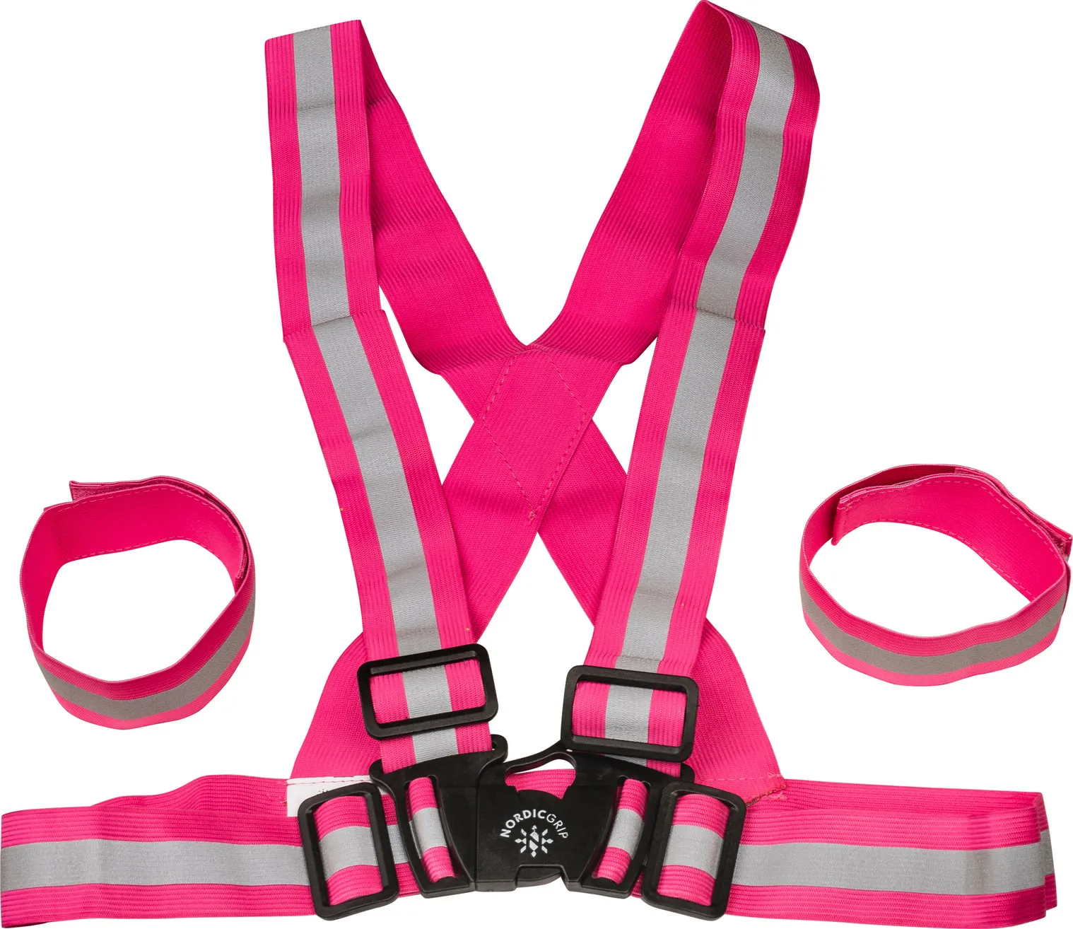 Nordic Grip Kids&#x27; Reflective Cross Belt Incl. 2 Band Pink | Buy Nordic Grip Kids&#x27; Reflective Cross Belt Incl. 2 Band Pink here | Outnorth