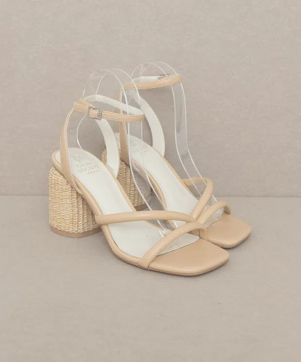 Oasis Society Alaia - Strappy Raffia Heel Sandal - Online Exclusive