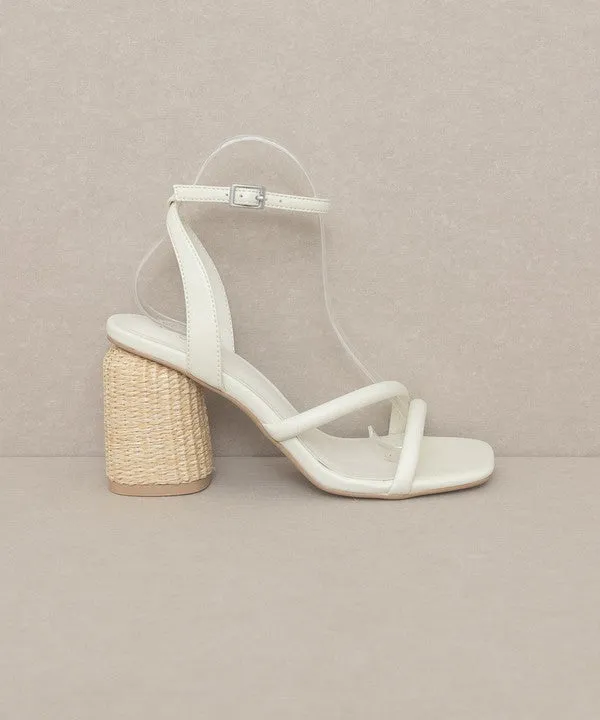 Oasis Society Alaia - Strappy Raffia Heel Sandal - Online Exclusive