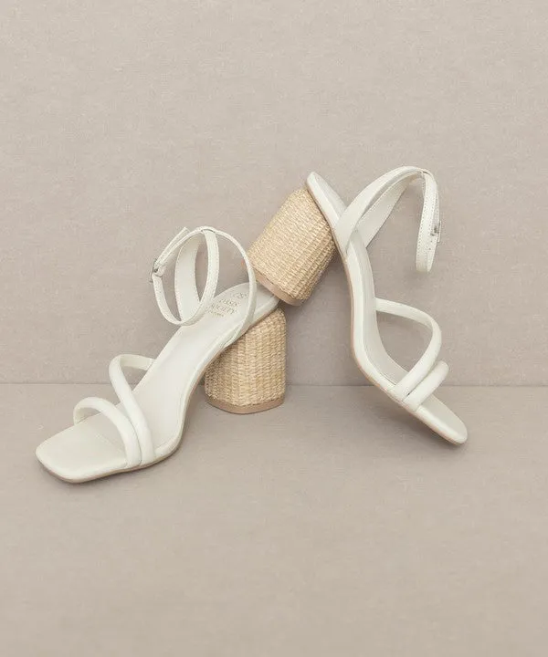 Oasis Society Alaia - Strappy Raffia Heel Sandal - Online Exclusive