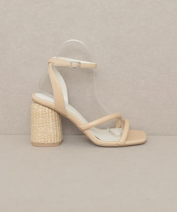 Oasis Society Alaia - Strappy Raffia Heel Sandal - Online Exclusive