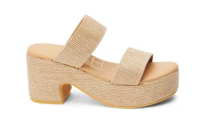 Ocean Avenue Platform Sandal - Natural Multi