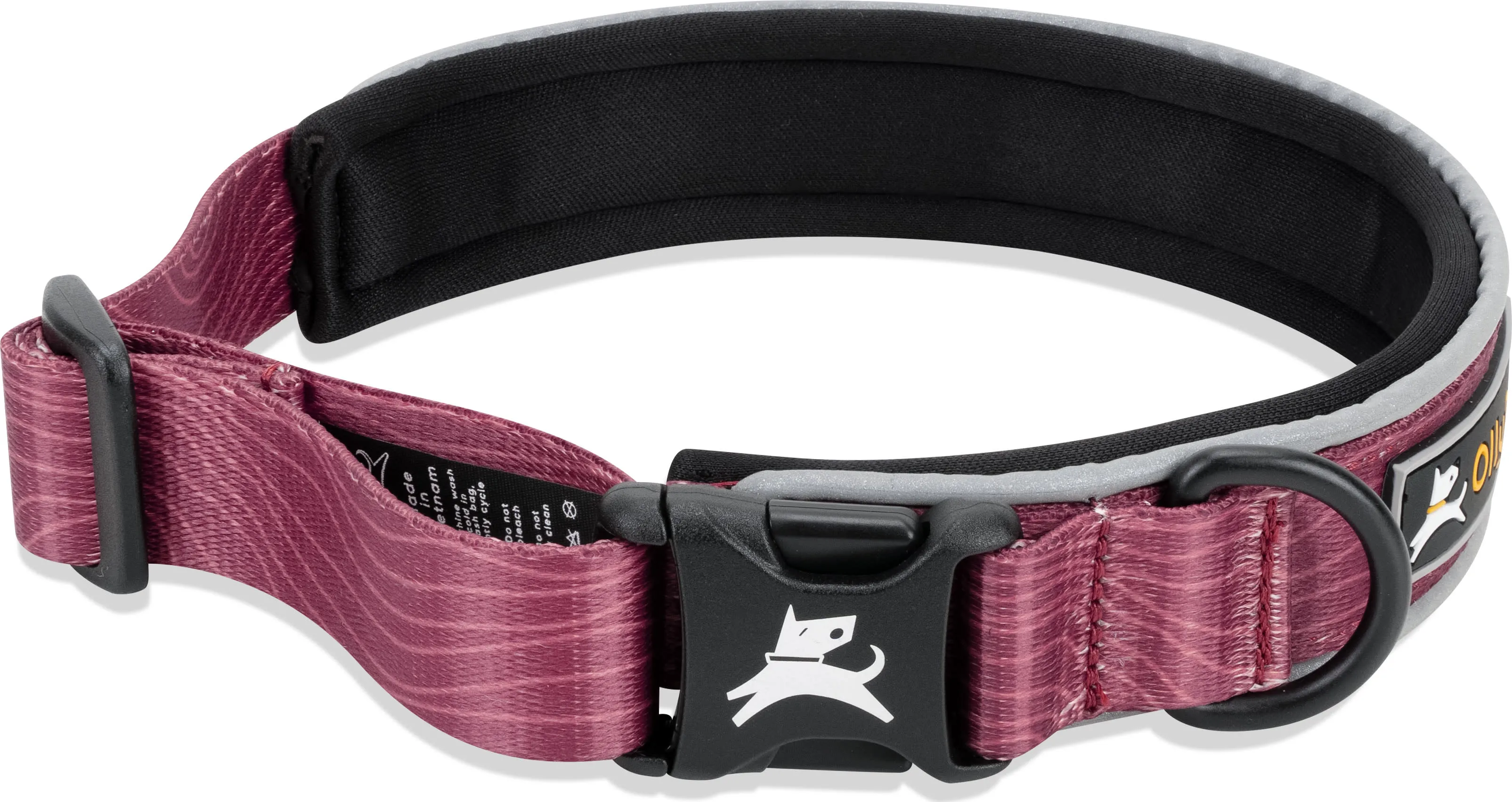 OllyDog Flagstaff Reflective Comfort Collar Rosewood | Buy OllyDog Flagstaff Reflective Comfort Collar Rosewood here | Outnorth