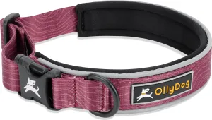 OllyDog Flagstaff Reflective Comfort Collar Rosewood | Buy OllyDog Flagstaff Reflective Comfort Collar Rosewood here | Outnorth