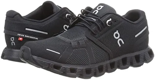 ON Cloud Womens Shoes All Black Cloud 5 Sneakers