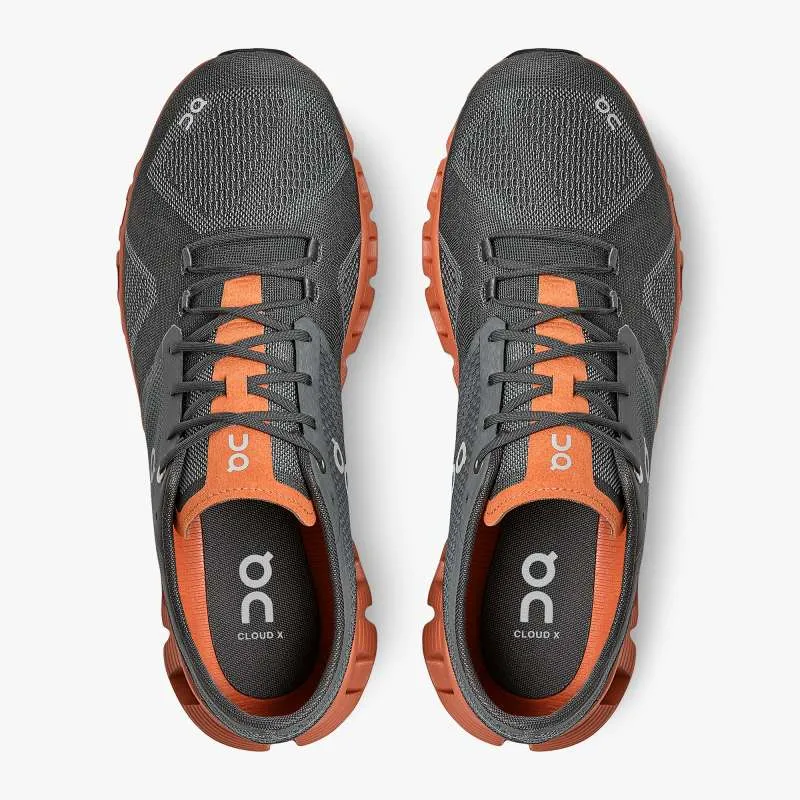 'On Running' Men's Cloud X - Rust / Rock