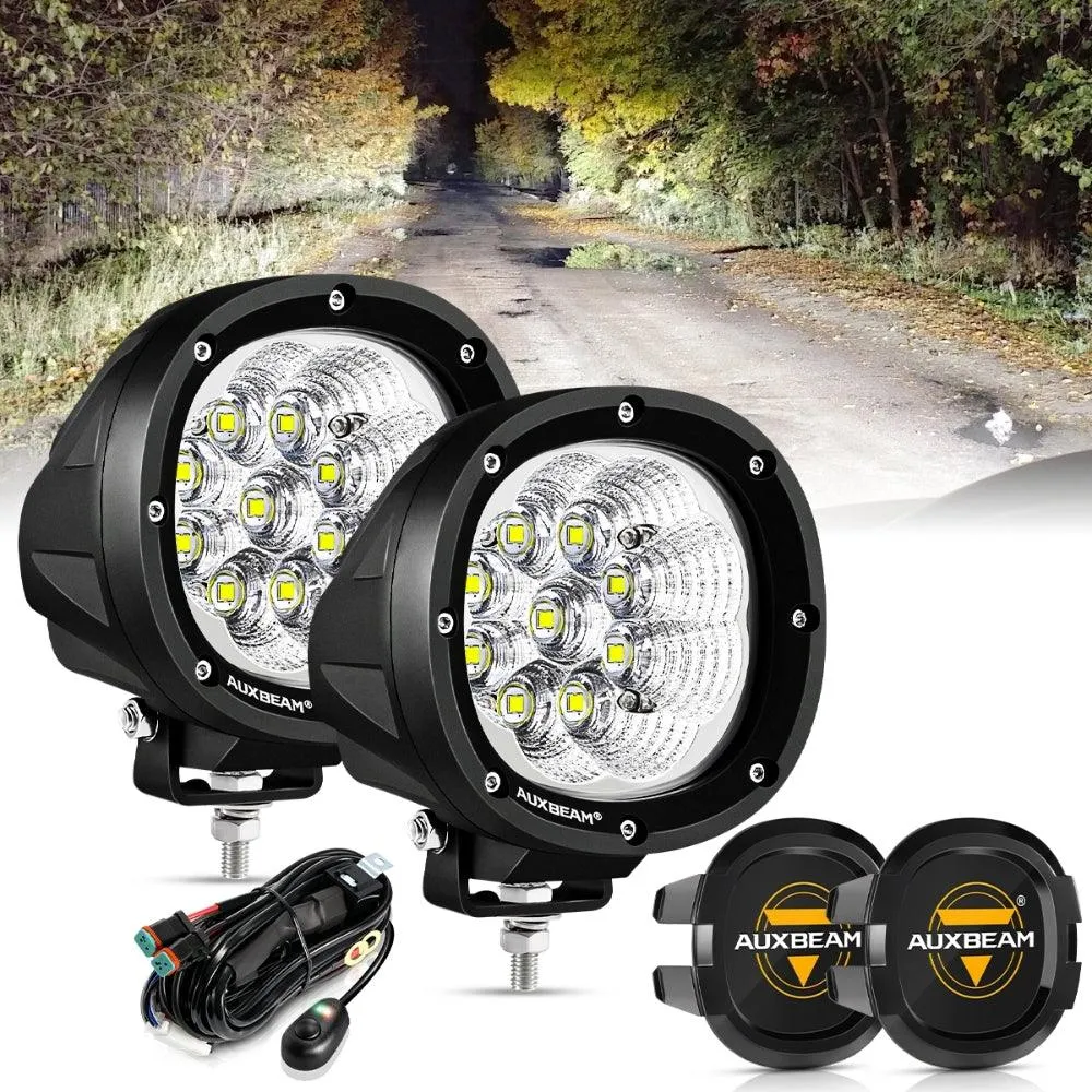 P4 Series | 4 Inch 90W 9000LM Round LED Driving Lights Flood White Pod Lights