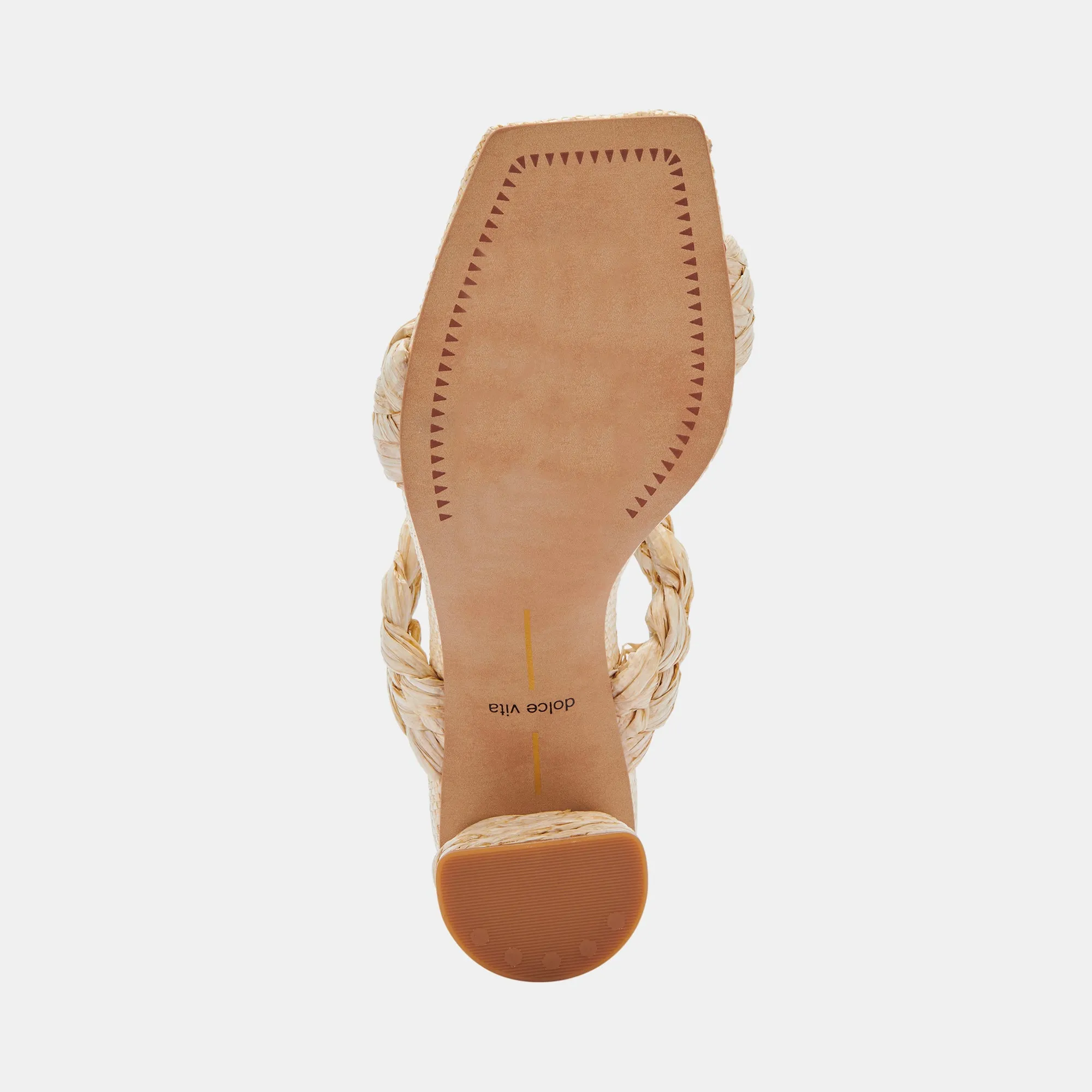 PAILY RAFFIA HEELS VANILLA RAFFIA