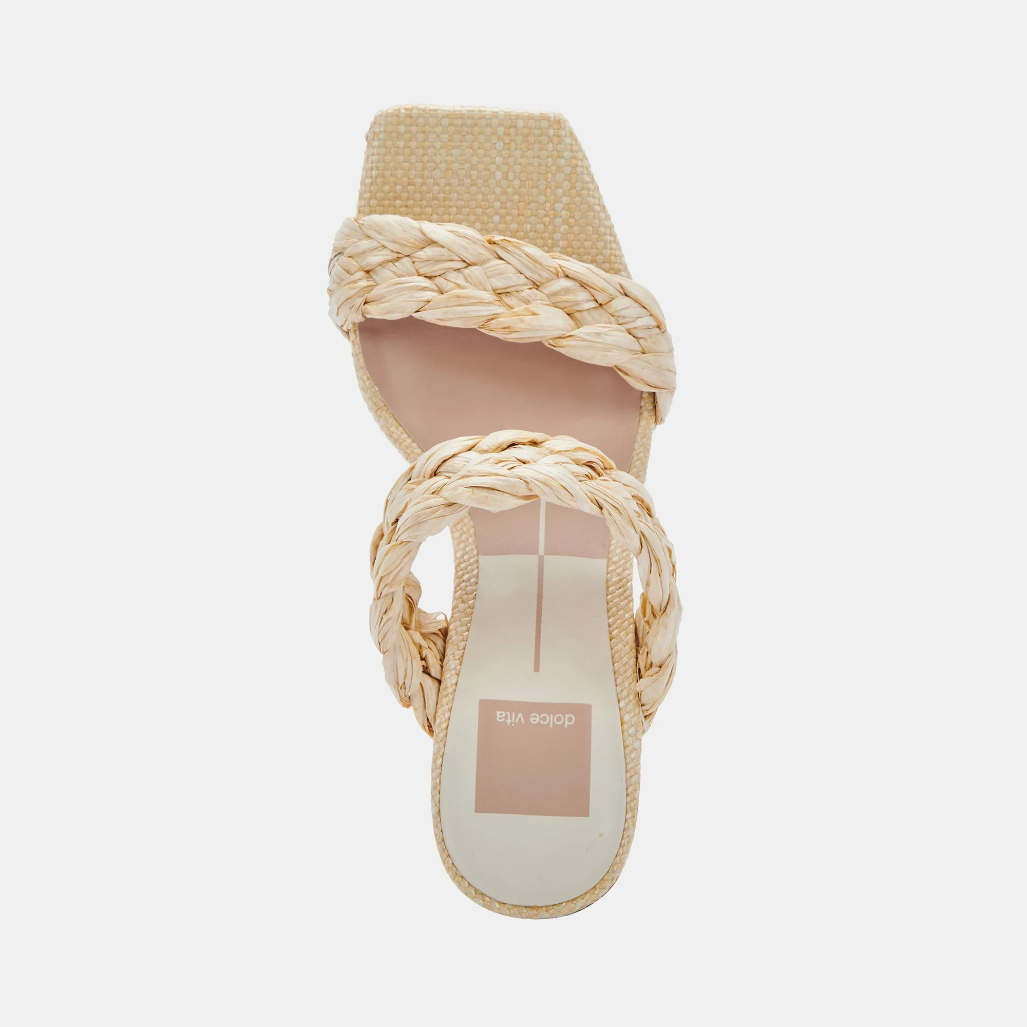 PAILY RAFFIA HEELS VANILLA RAFFIA