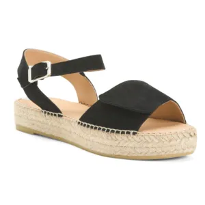 PASEART Made In Spain Suede Flat Sandals