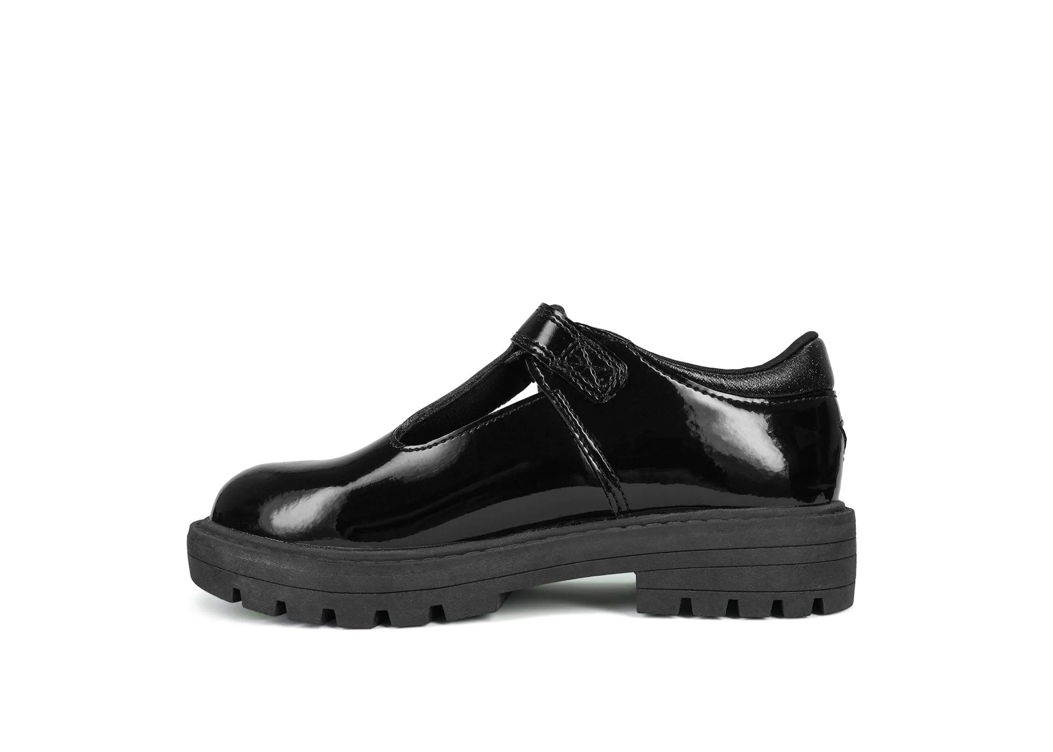 PIA - Patent T-Bar Star School Shoes