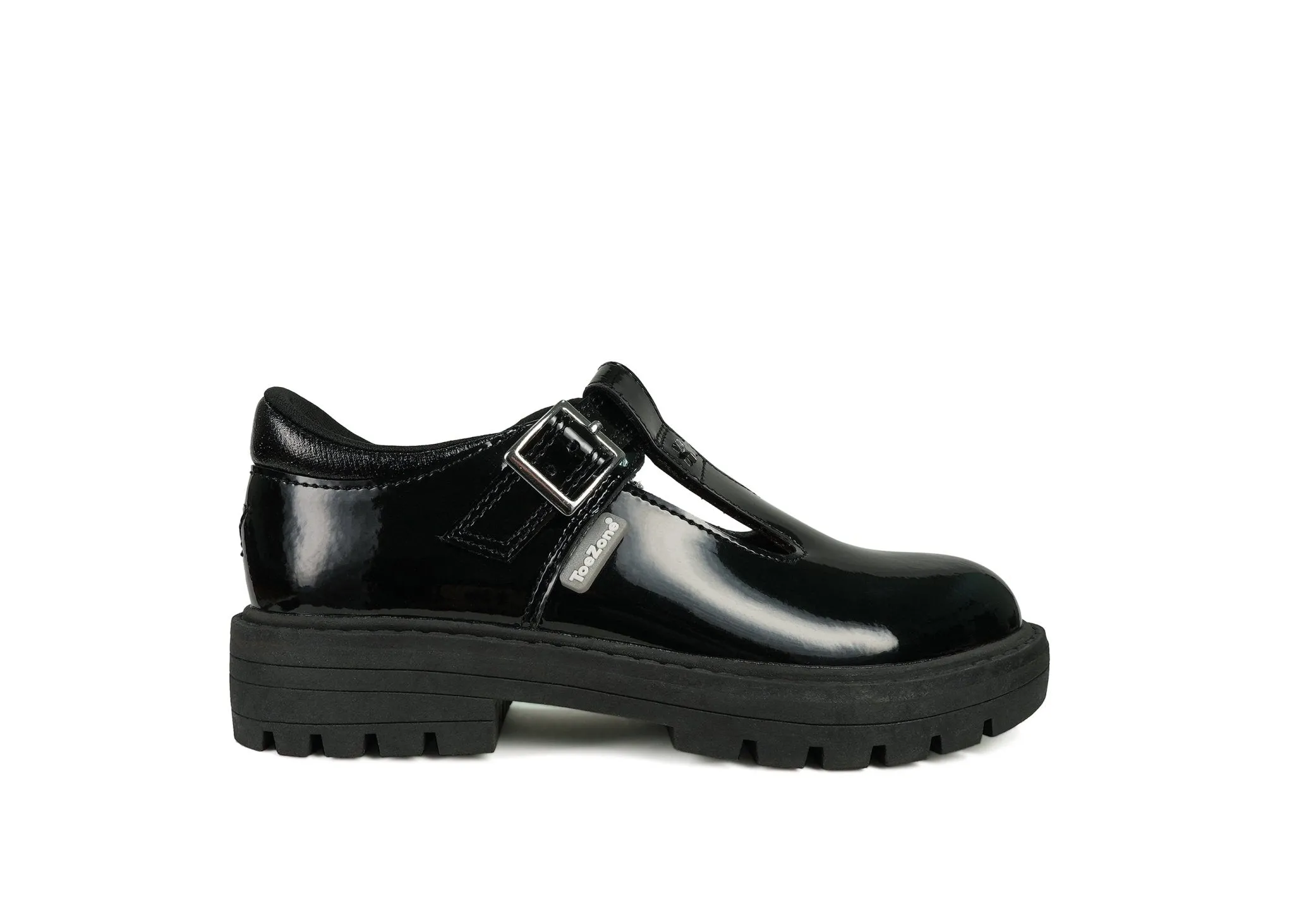 PIA - Patent T-Bar Star School Shoes