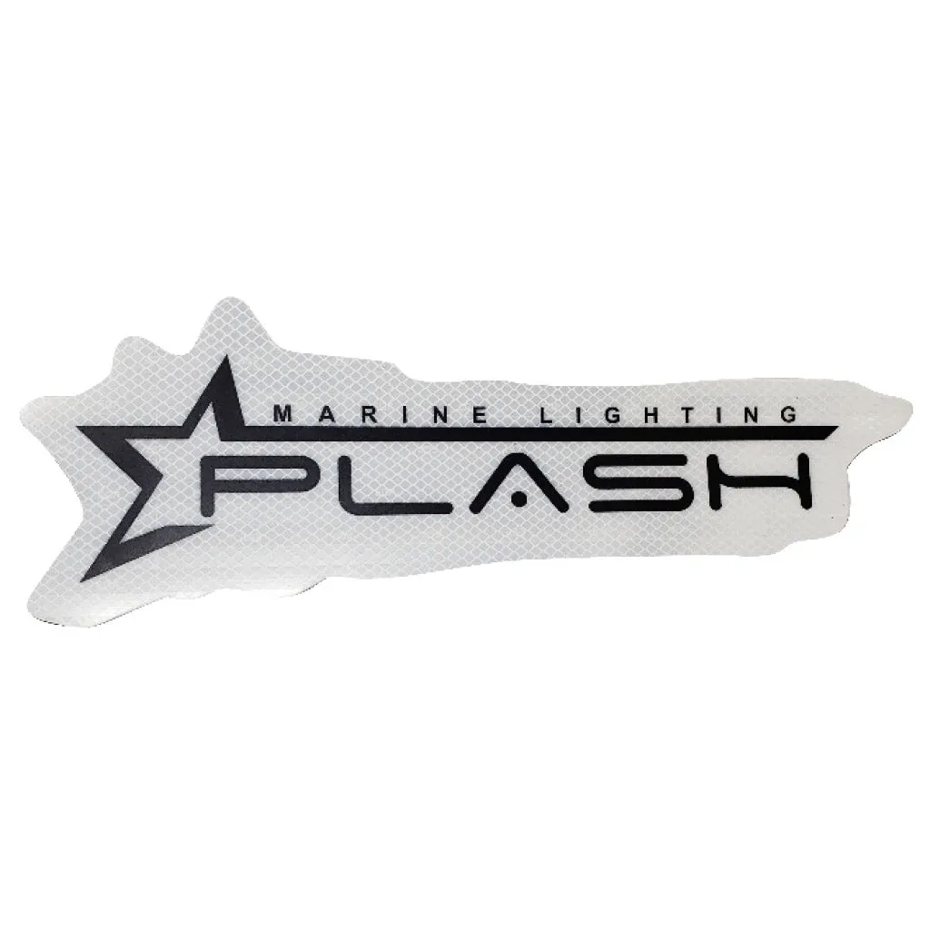 Plashlights White Reflective Decal