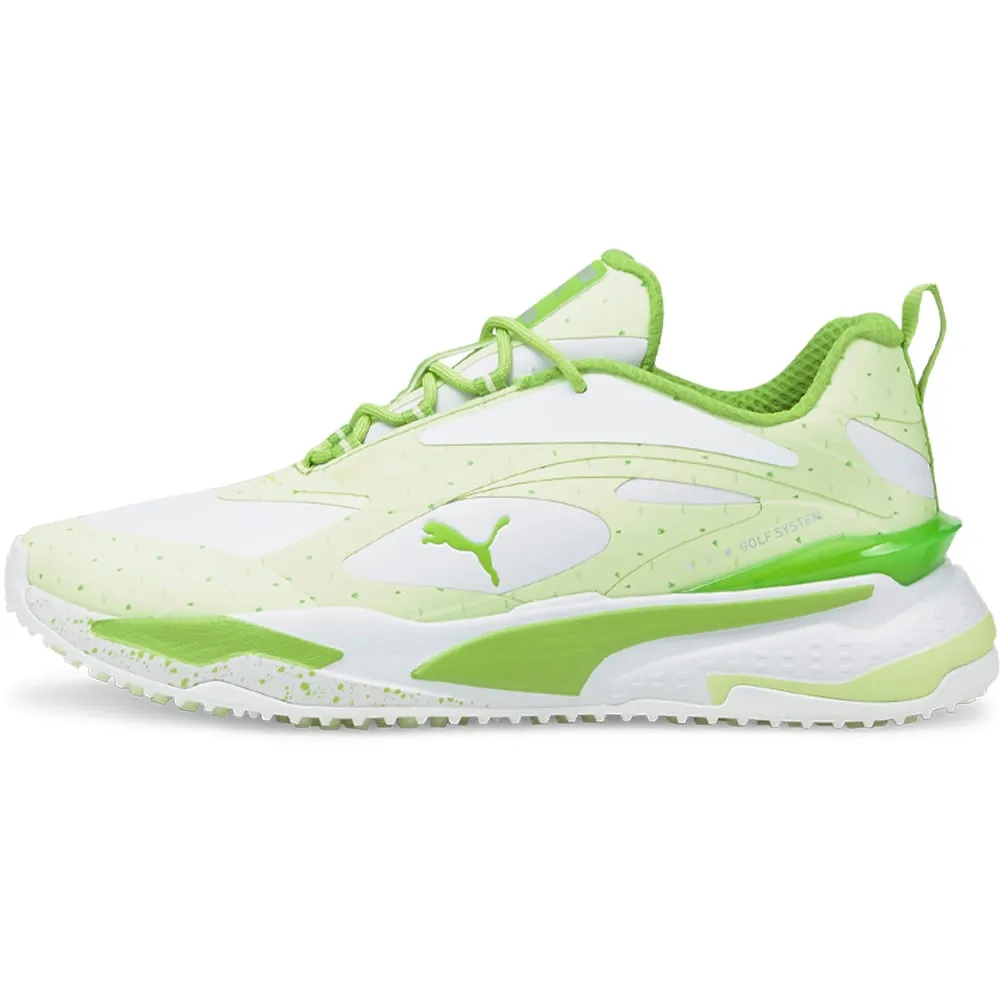 Puma GS-Fast Pouring Buckets Spikeless Waterproof Shoes - White/Silver/Greenery