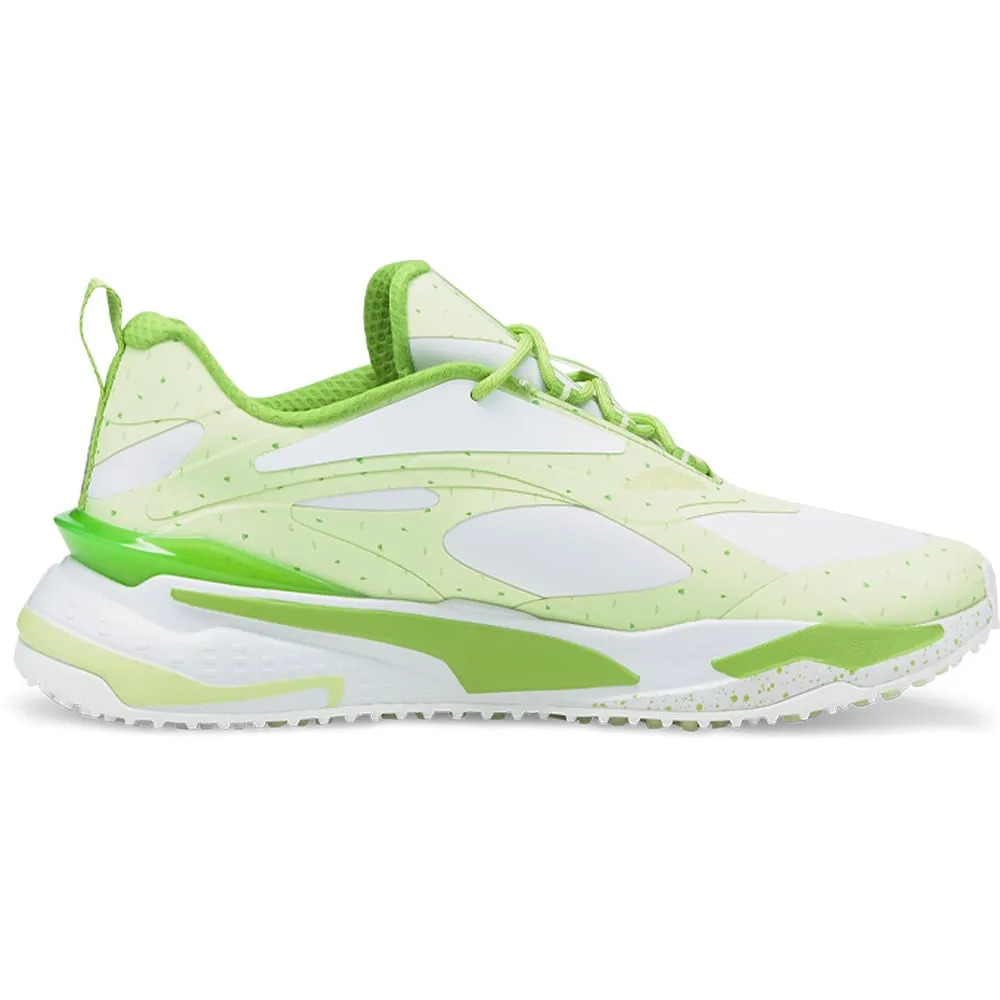 Puma GS-Fast Pouring Buckets Spikeless Waterproof Shoes - White/Silver/Greenery