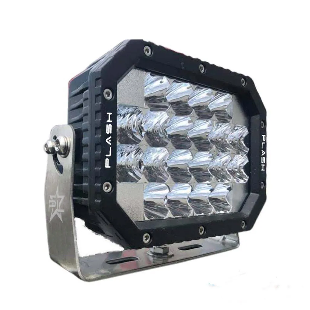 Quad LED Search Light - Black Marine Housing