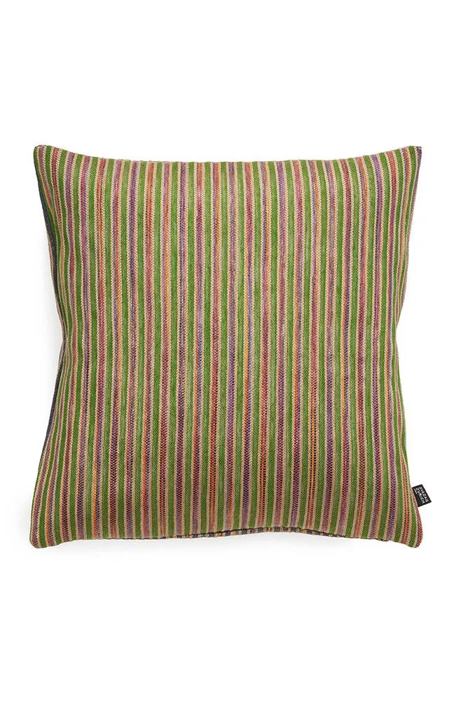 Raffia Pillows and Cushions "Acapulco" in Green & Indigo Colors