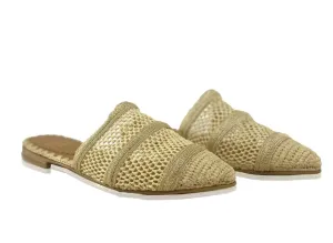 Rafina Beige Knitted Mule