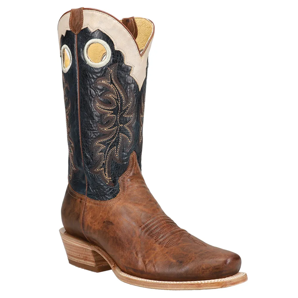 Ride Em' Cutter Embroidered Square Toe Cowboy Boots