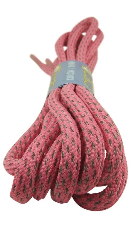 Rope Style Round Reflective Neon Pink Laces - 5mm wide