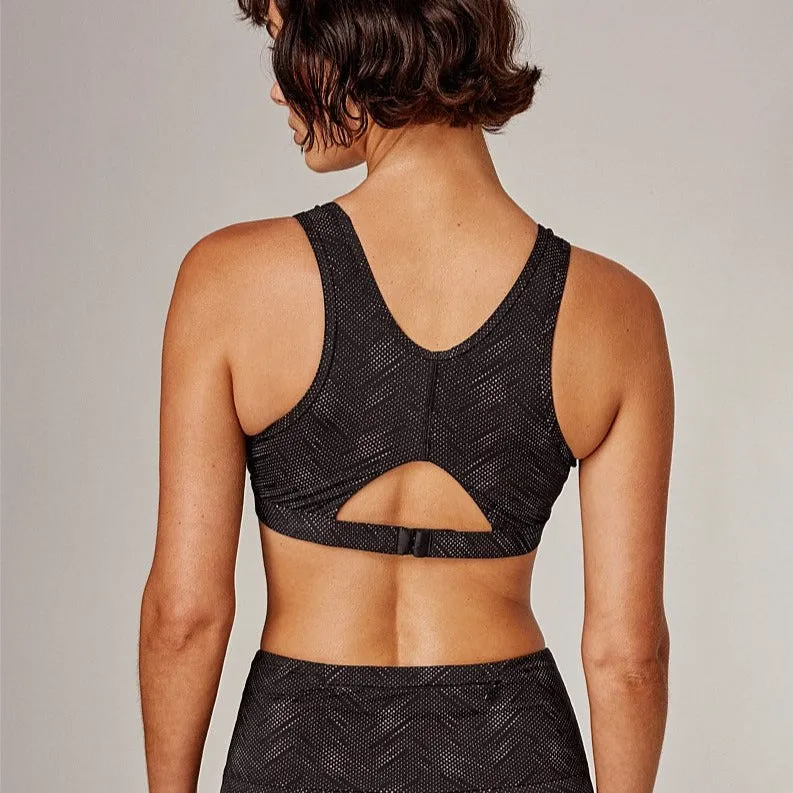 Running Bare Reflective After Dark Ellipse Sports Bra