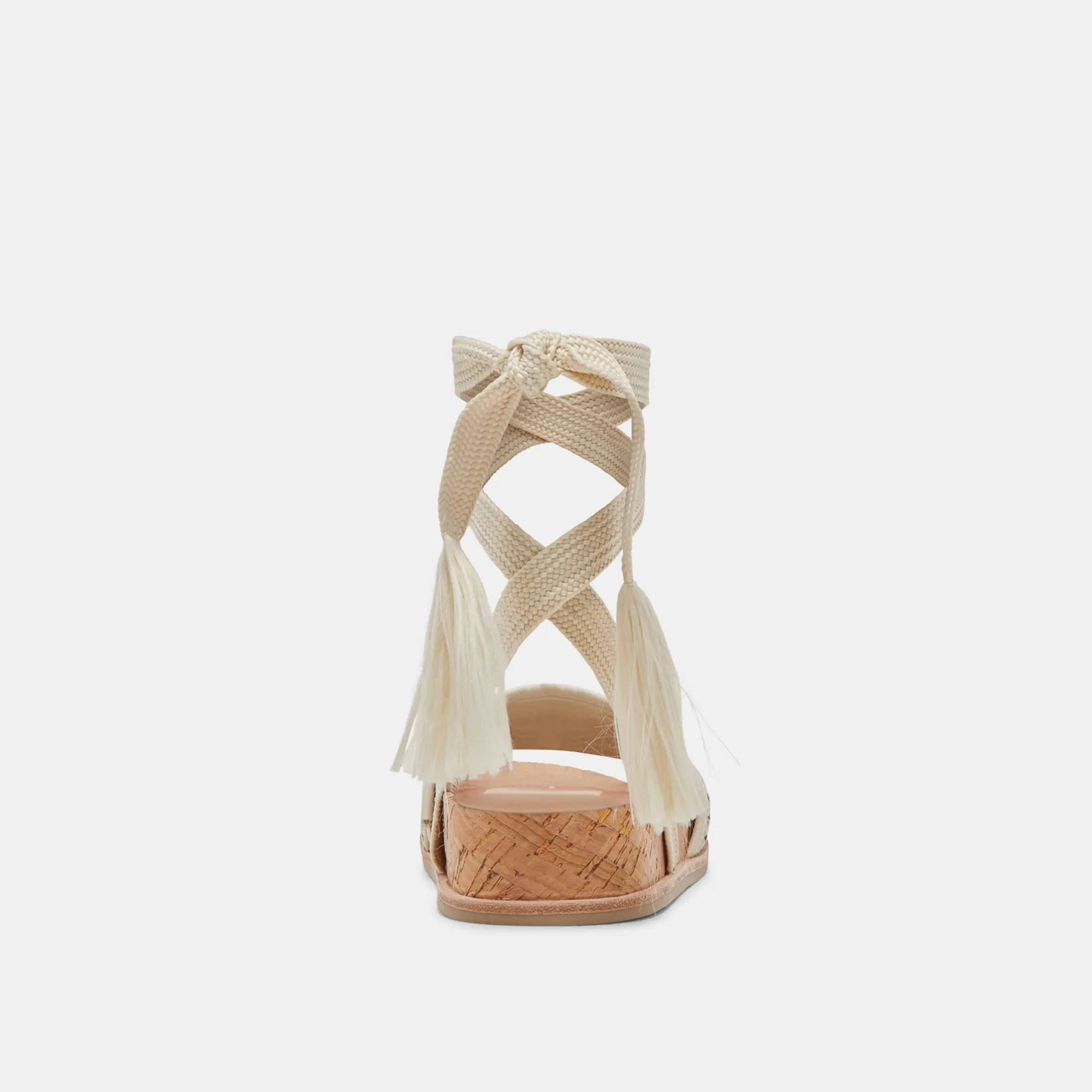 SALACY SANDALS BLACK NATURAL RAFFIA