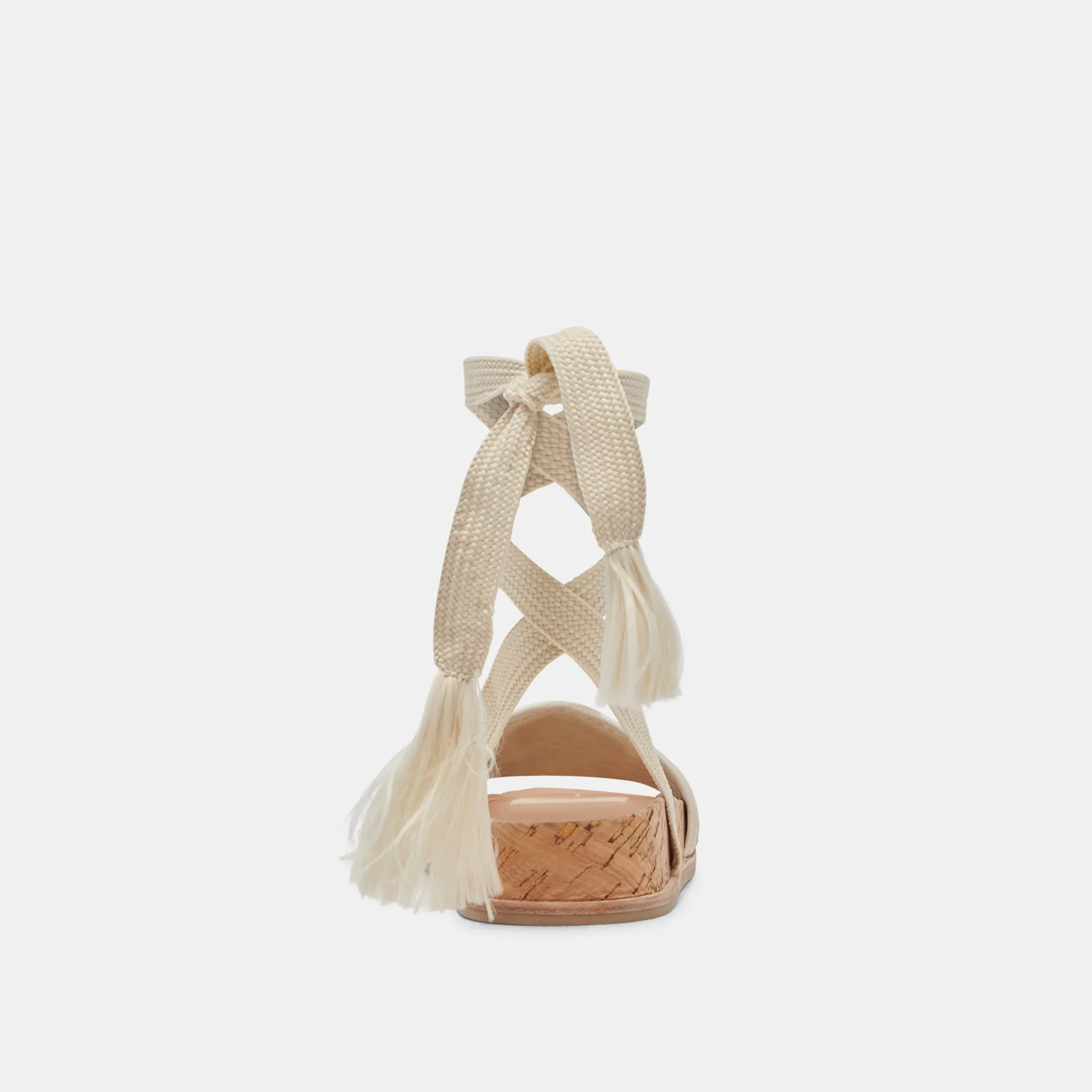 SALACY SANDALS WHITE NATURAL RAFFIA