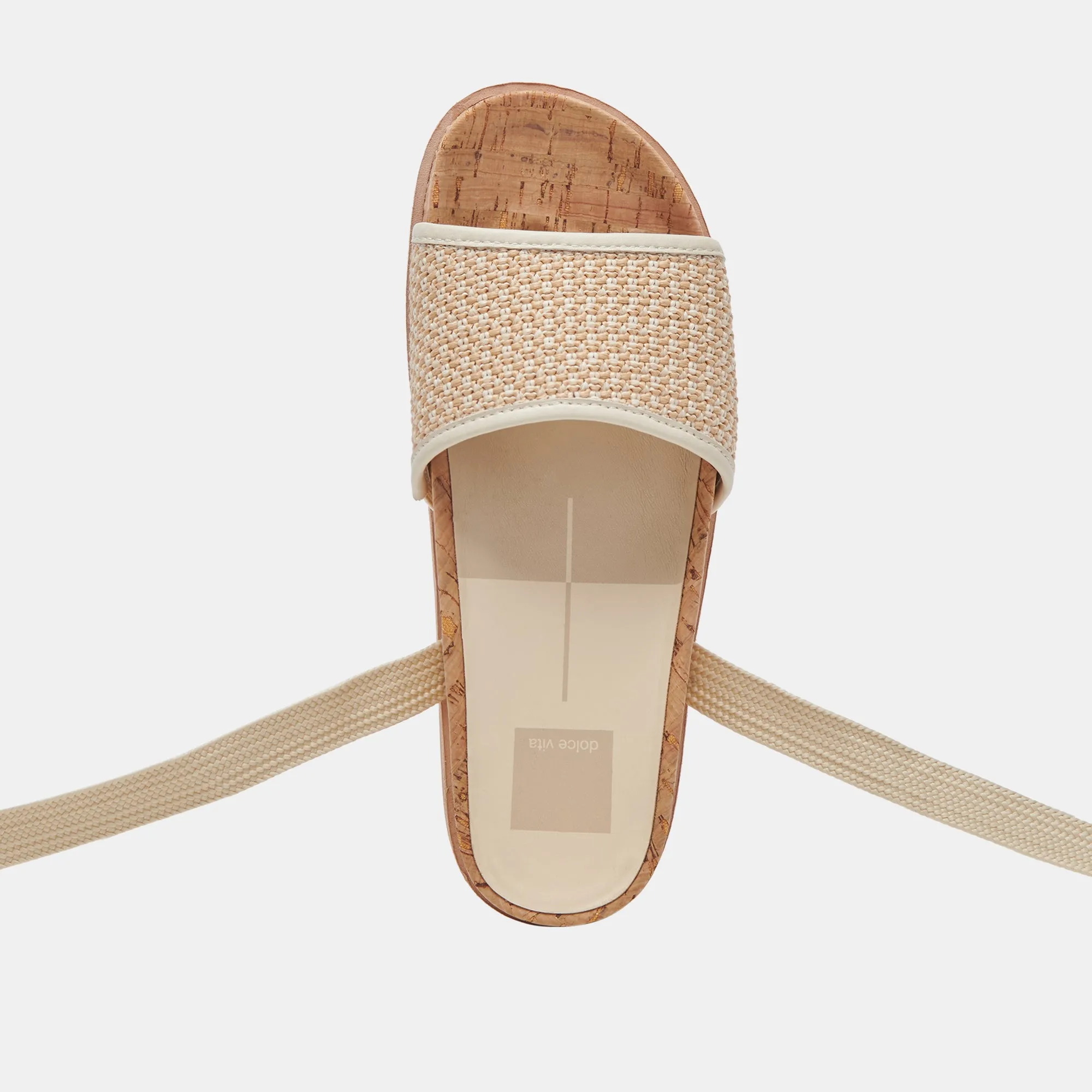 SALACY SANDALS WHITE NATURAL RAFFIA