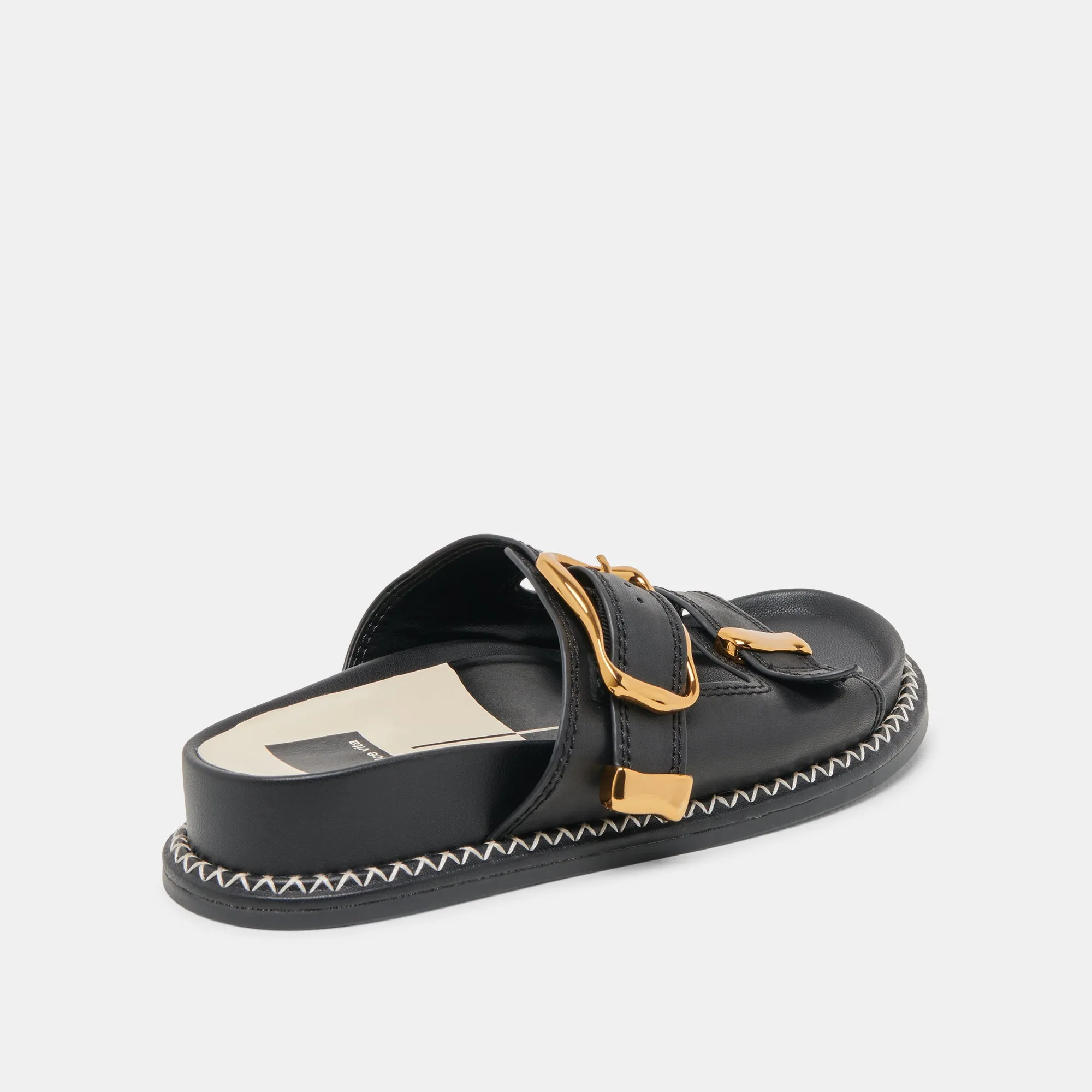 SEVANA SANDALS BLACK LEATHER