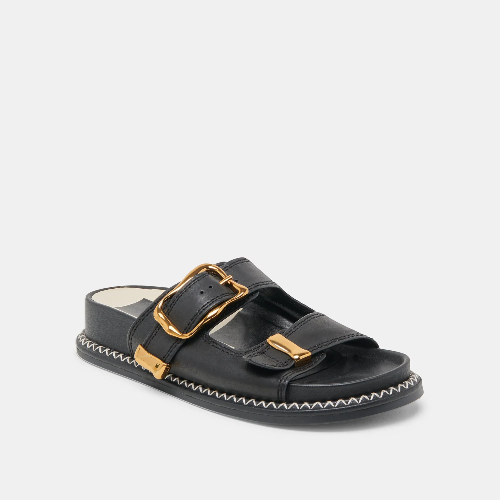 SEVANA SANDALS BLACK LEATHER