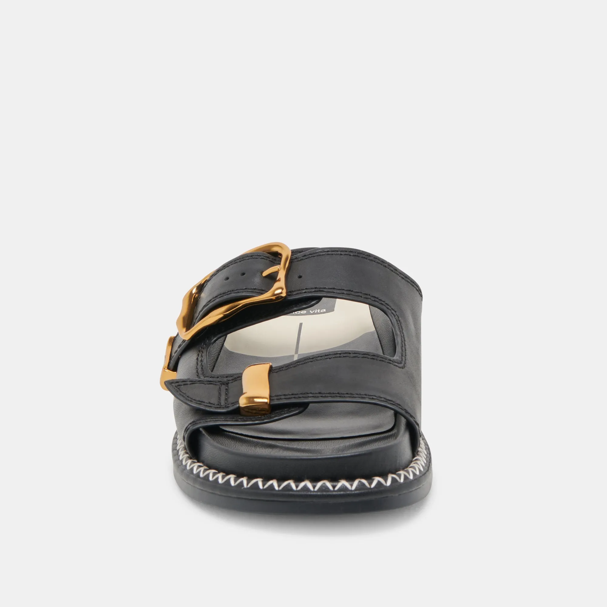 SEVANA SANDALS BLACK LEATHER