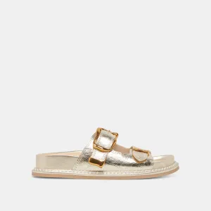 SEVANA SANDALS LIGHT GOLD DISTRESSED LEATHER