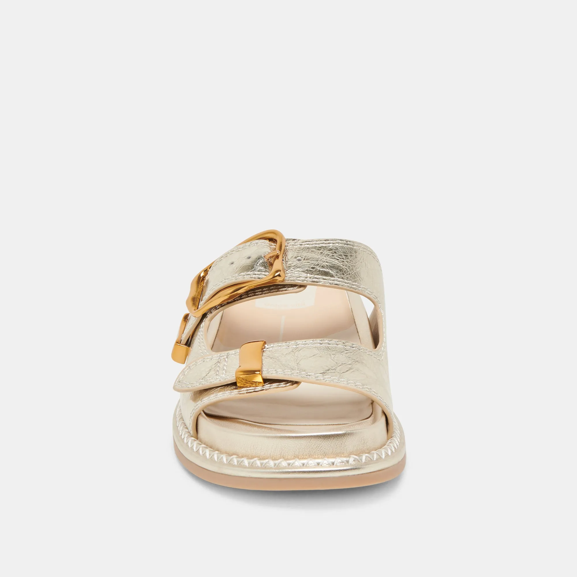 SEVANA SANDALS LIGHT GOLD DISTRESSED LEATHER