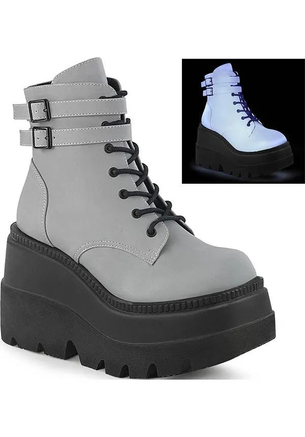 SHAKER-52 [Grey Reflective] | PLATFORM BOOTS [PREORDER]