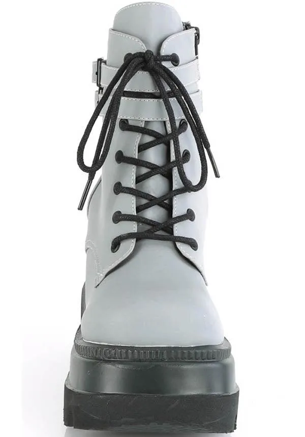 SHAKER-52 [Grey Reflective] | PLATFORM BOOTS [PREORDER]