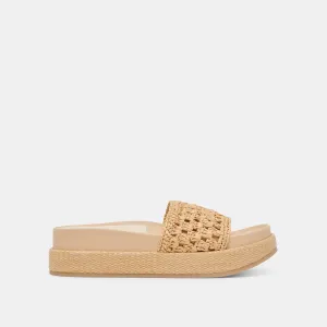 SIDONA SANDALS LT NATURAL RAFFIA