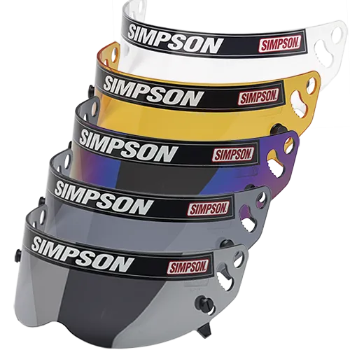 Simpson Helmet Shield - Diamondback/Speedway RX/X-Bandit Helmet - Snell SA2010/15 - Silver