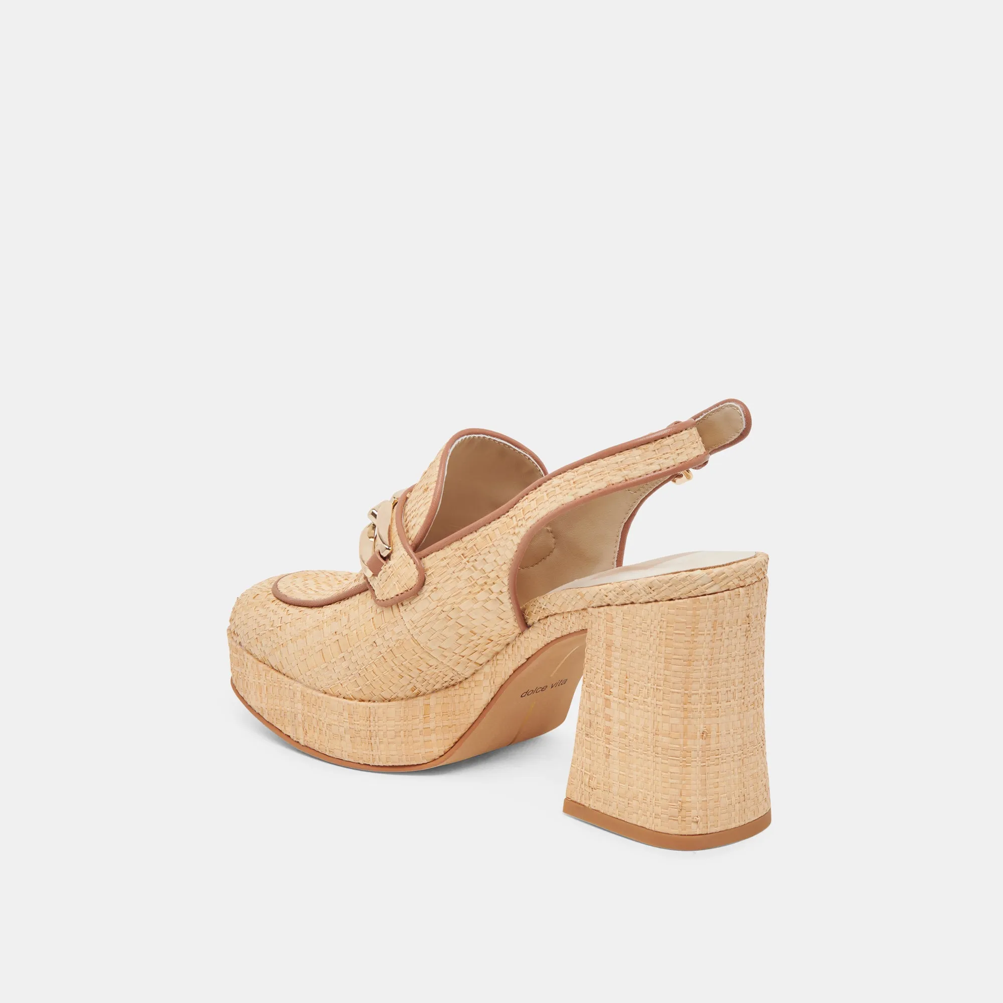 SIRUS HEELS LT NATURAL RAFFIA