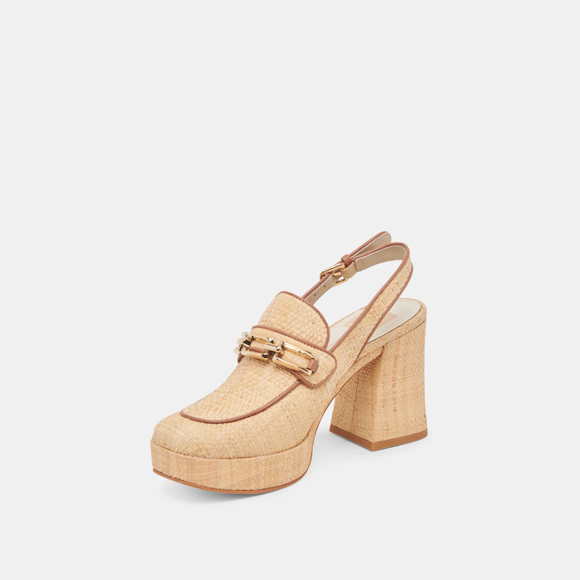 SIRUS HEELS LT NATURAL RAFFIA