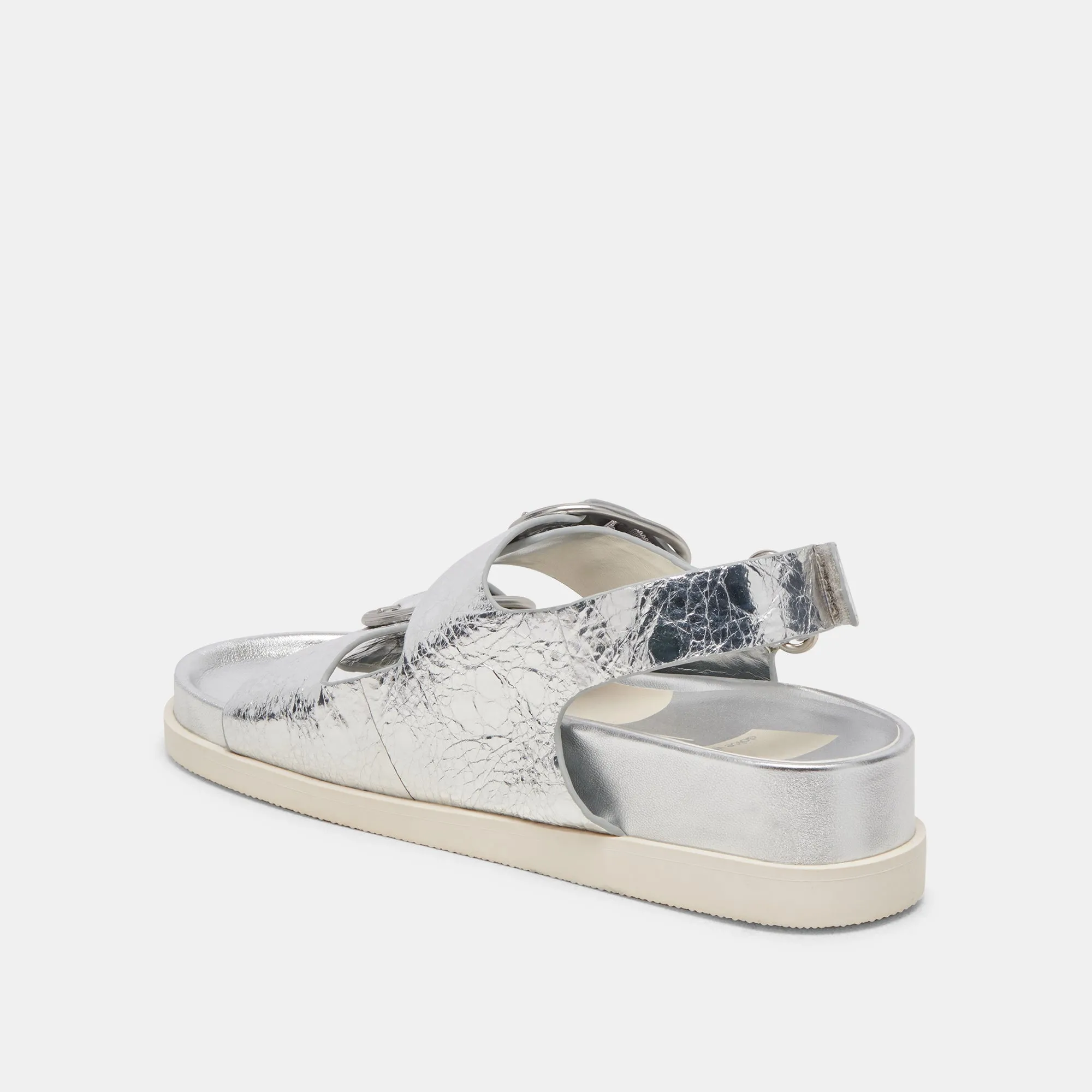 STARLA SANDALS SILVER DISTRESSED LEATHER